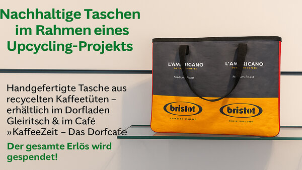 Handgefertigt aus gebrauchten Kaffeebohnentüten
